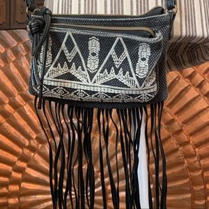 Boho Hippie Tribal Fringe Crossbody Shoulder Bag